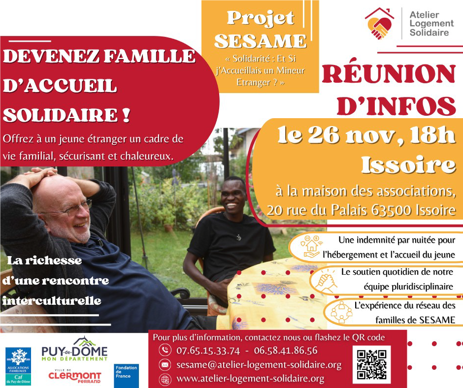 Réunion d’infos projet SESAME à ISSOIRE le 26 novembre